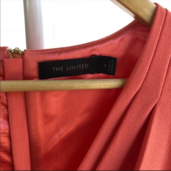 The Limited Sleeveless Coral Dress with White Trim - Picture 5 of 7